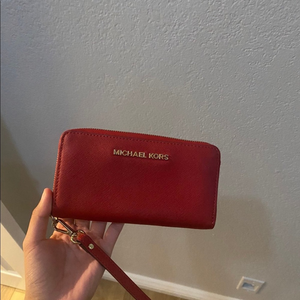 Red Michael Kors Wallet
